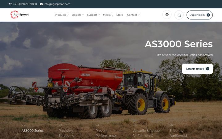 Screenshot of agrispread.com