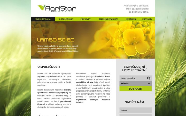 Screenshot of agristar.cz