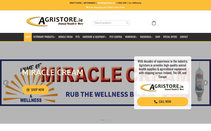 Captura de ecrã de agristore.ie