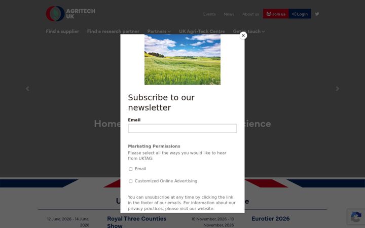 Screenshot of agritech-uk.org