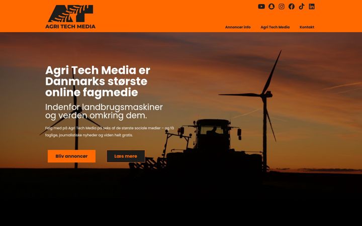 Screenshot of agritechmedia.dk