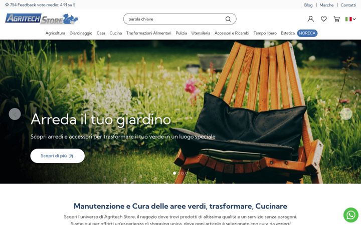 Captura de ecrã de agritechstore.it