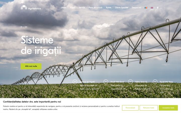 Kuvakaappaus sivustosta agritehnica.ro