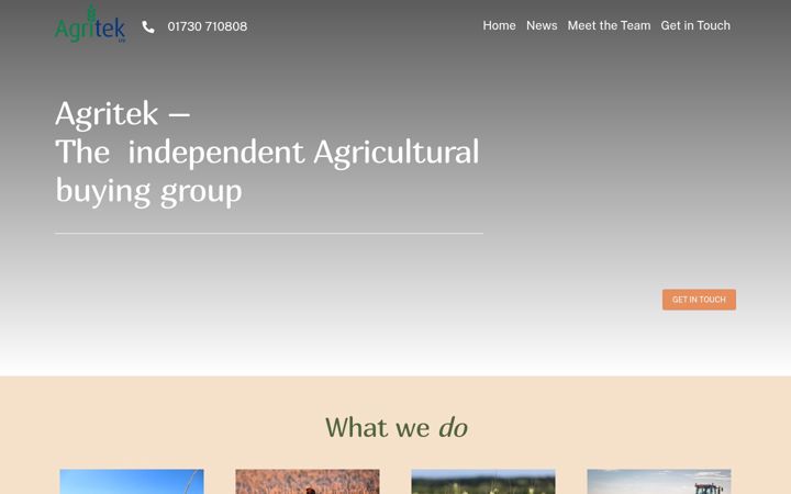 Screenshot of agritek.co.uk