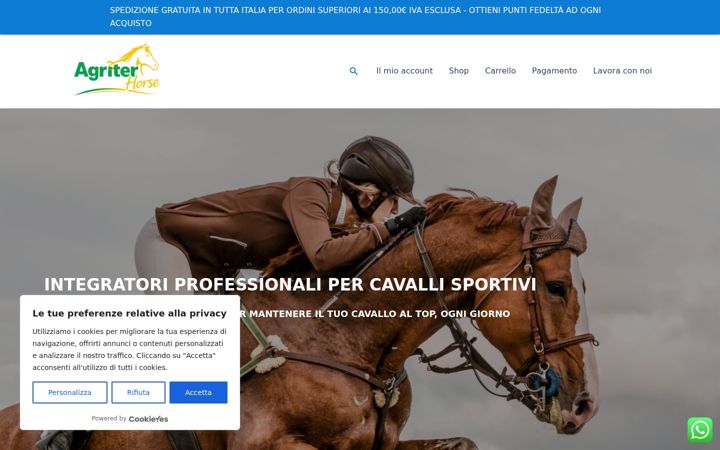 Kuvakaappaus sivustosta agriterhorse.it