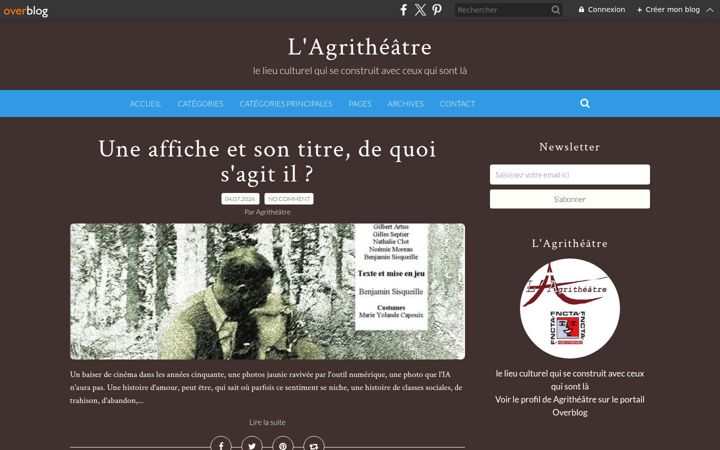 Kuvakaappaus sivustosta agritheatre.fr