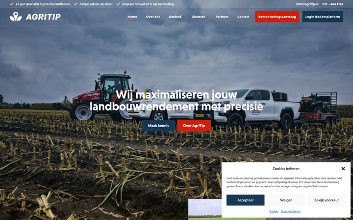 Screenshot of agritip.nl
