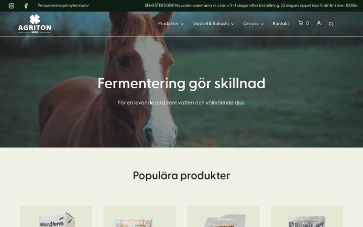 Screenshot of agriton.se