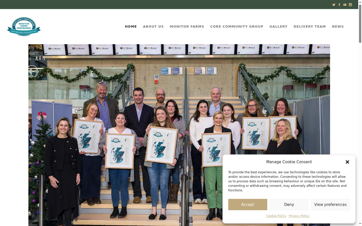 Sutikimo reklamjuostės, rodytos prieš bet kokią sąveiką, ekrano kopija