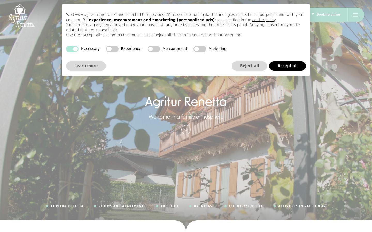 Screenshot tal-banner tal-kunsens muri qabel kwalunkwe interazzjoni