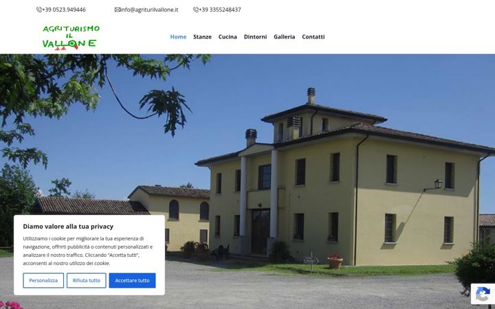 Ekrano kopija agriturilvallone.it
