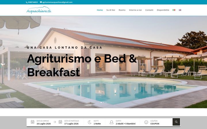 Screenshot του agriturismoacquachiara.it