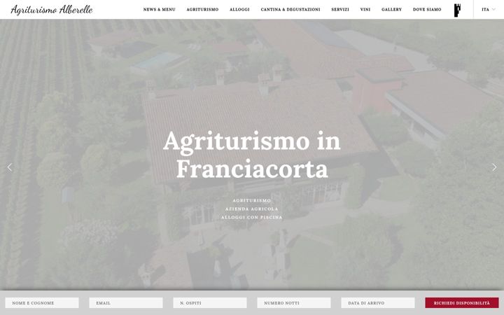 Screenshot of agriturismoalberelle.it