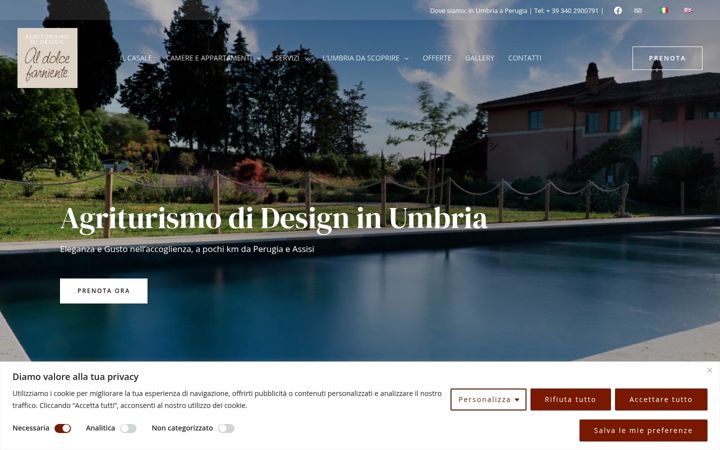 Screenshot van agriturismoaldolcefarniente.it
