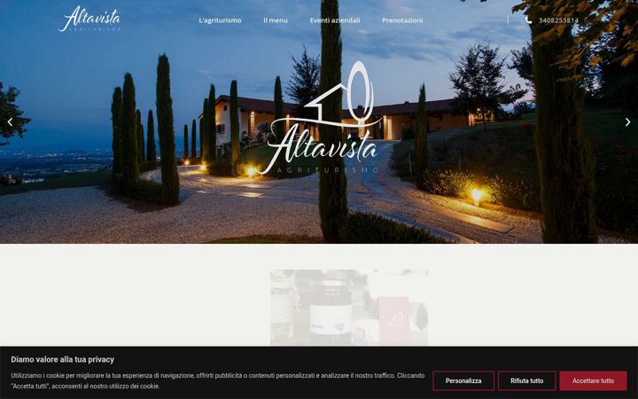Screenshot of agriturismoaltavista.it