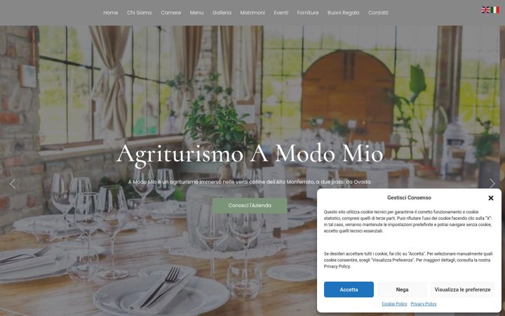 Screenshot of agriturismoamodomio.com