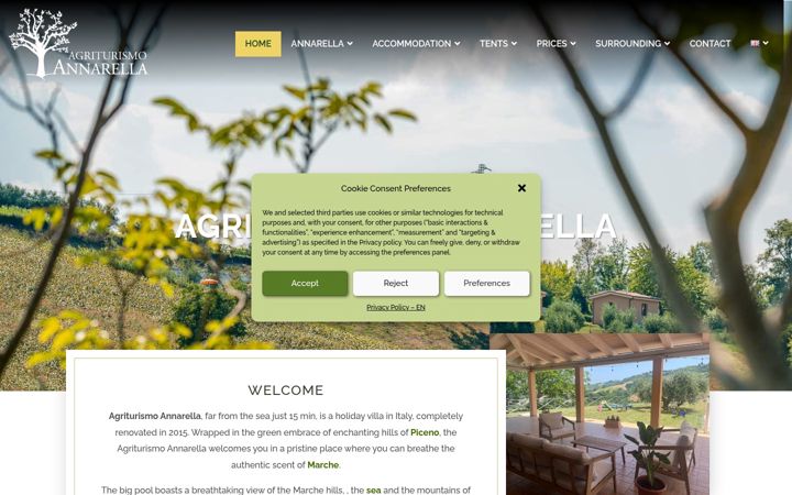 Screenshot van agriturismoannarella.it