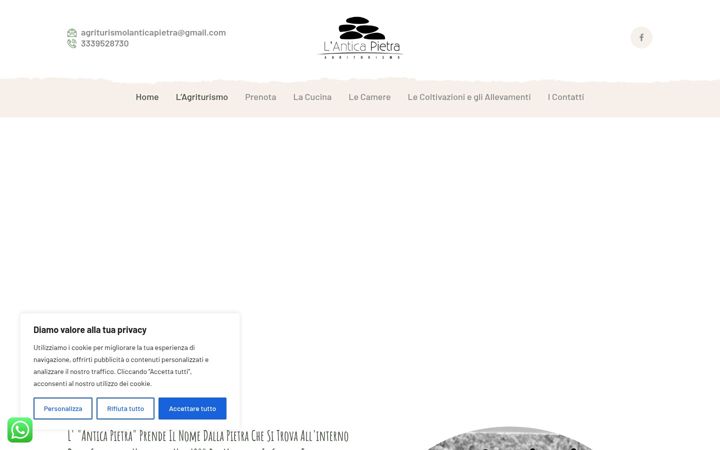 Screenshot van agriturismoanticapietra.it