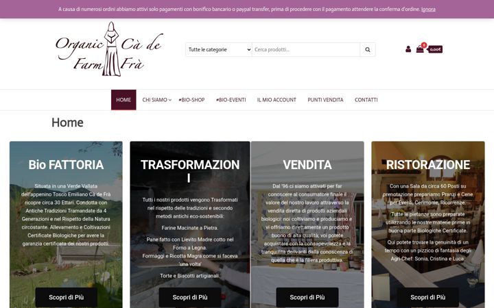 Screenshot of agriturismocadefra.com