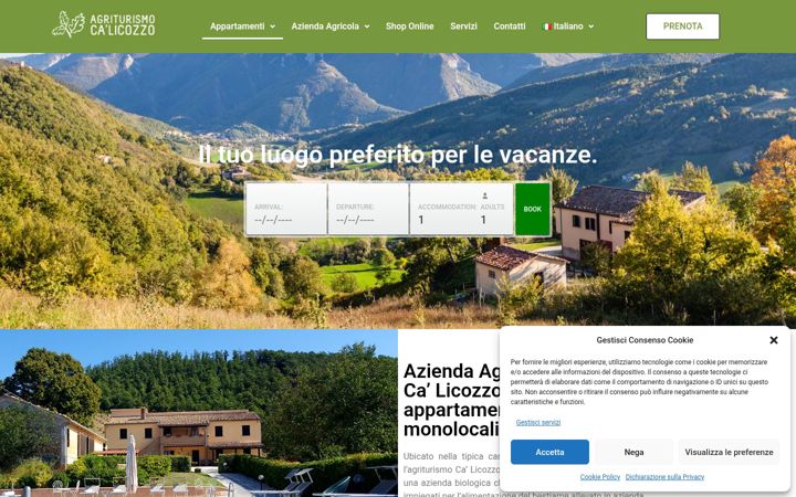 Screenshot ta' agriturismocalicozzo.com