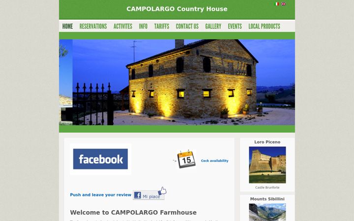 Screenshot of agriturismocampolargo.it