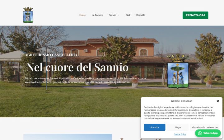 Screenshot of agriturismocancelleria.it