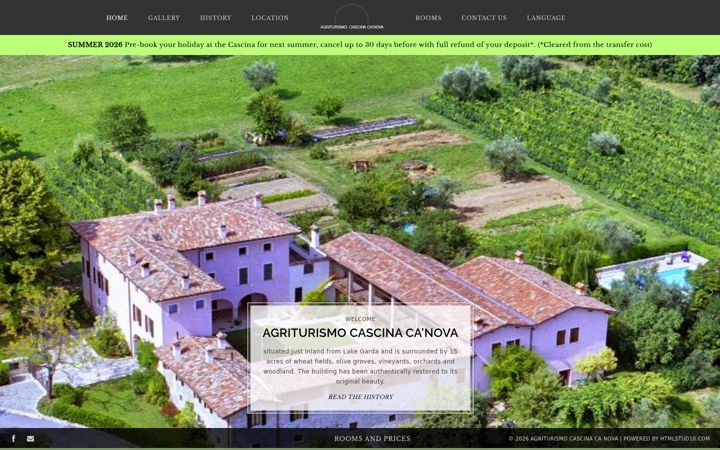 Screenshot of agriturismocascinacanova.it