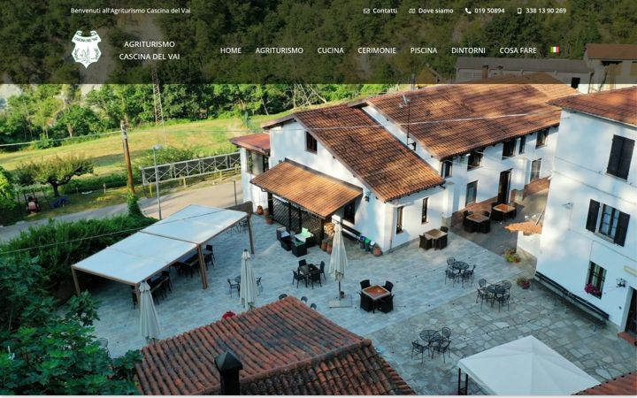 Screenshot of agriturismocascinadelvai.it