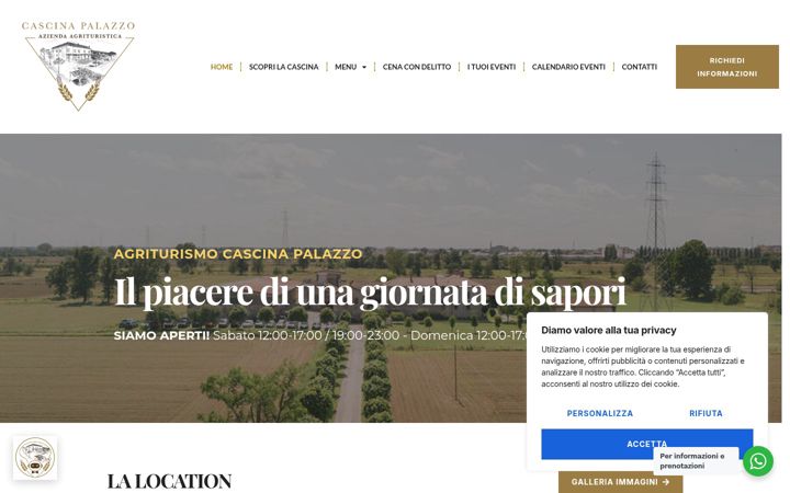 Screenshot of agriturismocascinapalazzo.it