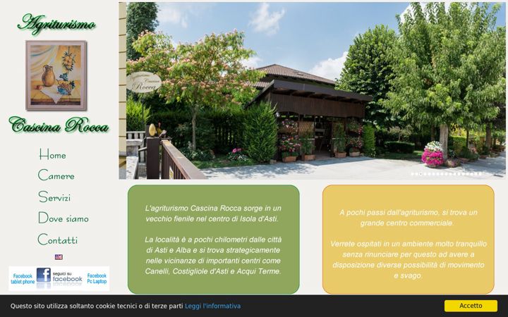 Screenshot ta' agriturismocascinarocca.com