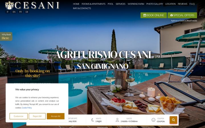 Screenshot of agriturismocesani.it