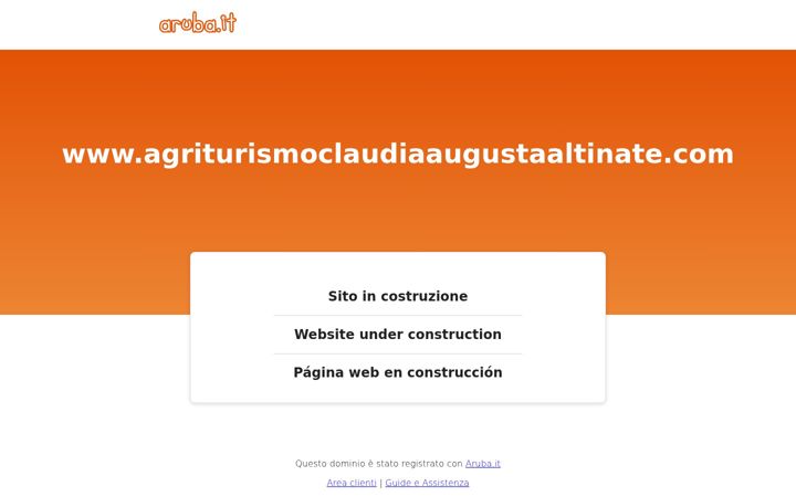 Screenshot of agriturismoclaudiaaugustaaltinate.com