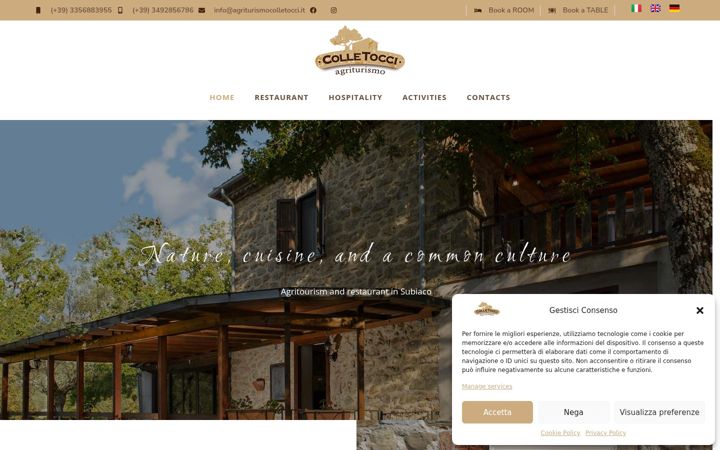 Screenshot of agriturismocolletocci.it