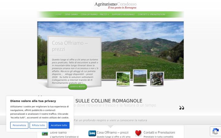 Screenshot of agriturismocoradosso.it