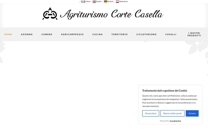 Screenshot of agriturismocortecasella.com