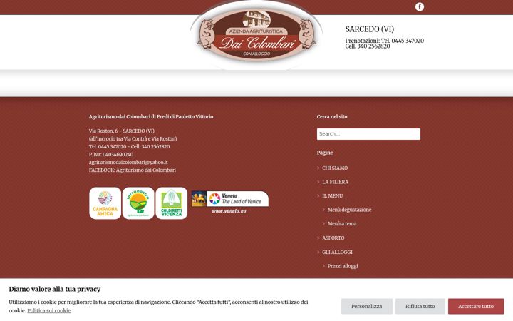 Screenshot ta' agriturismodaicolombari.com