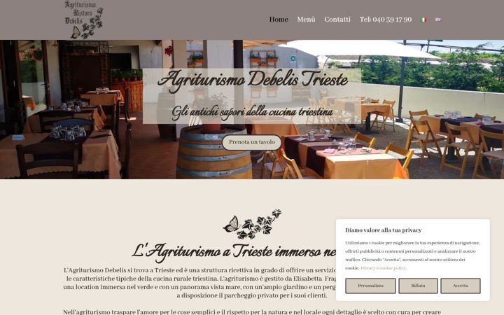 Screenshot of agriturismodebelistrieste.it