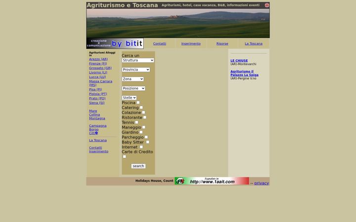Screenshot von agriturismoetoscana.com