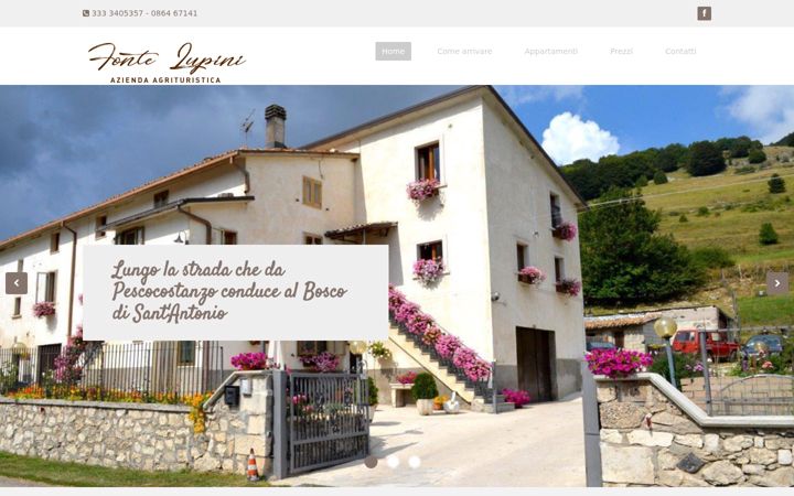 Screenshot von agriturismofontelupini.com