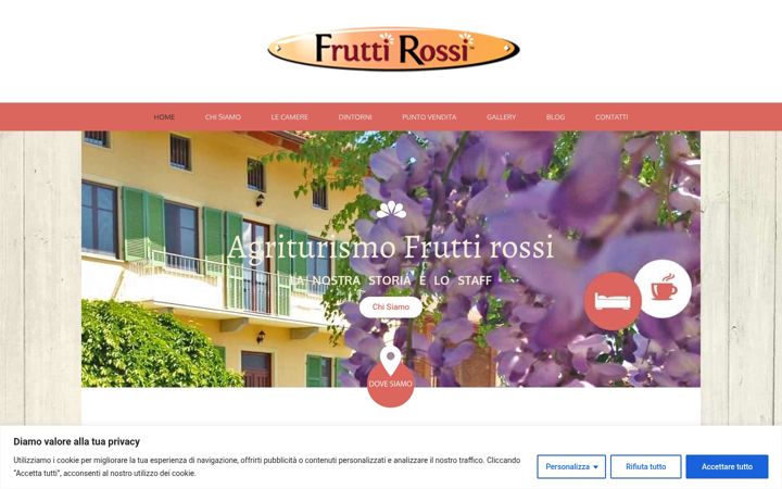 Screenshot of agriturismofruttirossi.it