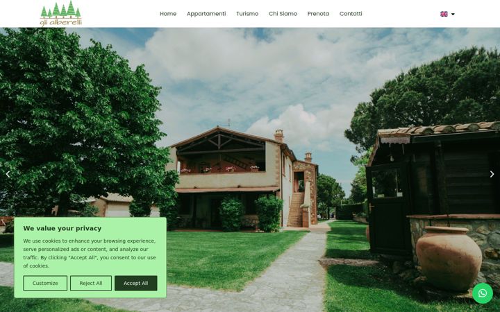 Screenshot von agriturismoglialberelli.com