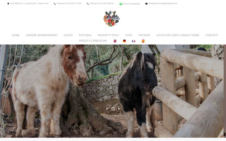 Screenshot of agriturismogolfodeipoeti.com