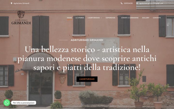 Screenshot of agriturismogrimandi.it