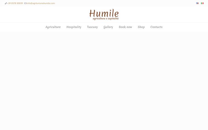 Screenshot of agriturismohumile.com