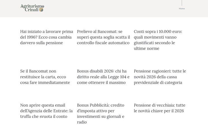 Screenshot of agriturismoicrinali.com