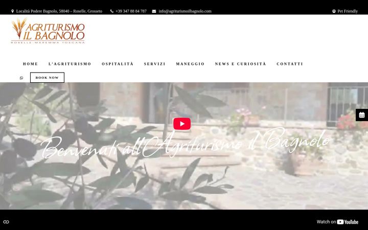 Screenshot of agriturismoilbagnolo.com