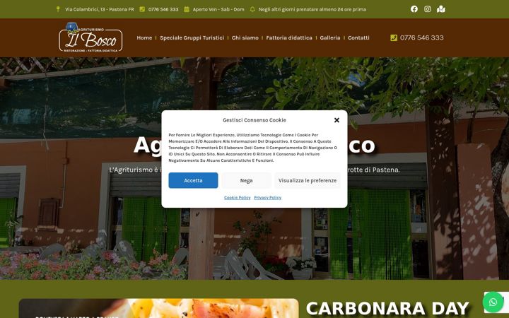 Screenshot von agriturismoilbosco.eu