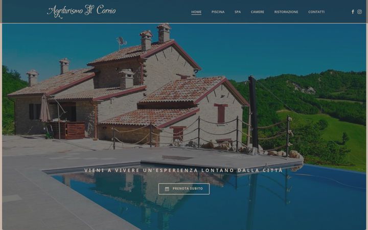 Screenshot von agriturismoilcornio.it