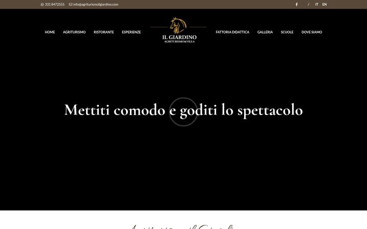 Screenshot of agriturismoilgiardino.com