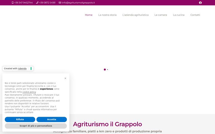 Screenshot of agriturismoilgrappolo.it